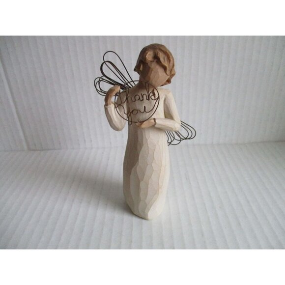 *Willow Tree 'Just for You' Angel Beige Tan Figurine Statue Sculpture Thank You - Picture 2 of 7